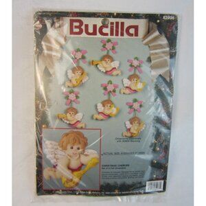 1991 BUCILLA Felt Ornaments Kit #82936 Christmas Cherubs-Angels - New Old Stock